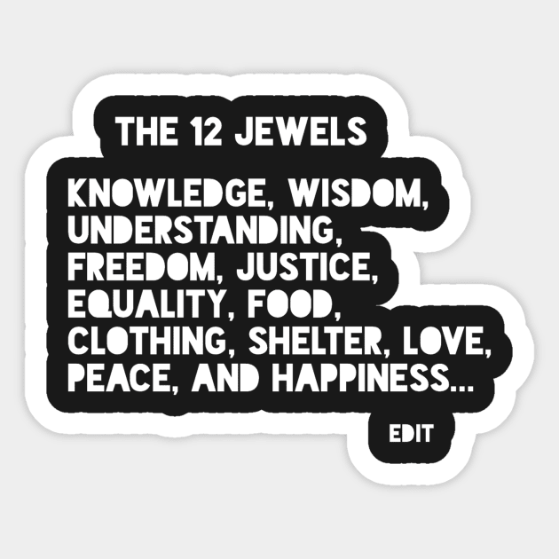 The 12 jewels by Edit Sticker by Edit1